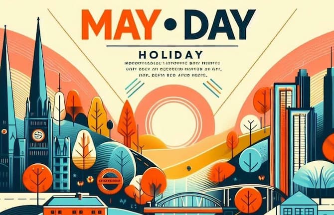 1. bis 5. Mai| Bekanntmachung über die Feiertage zum 1. Mai